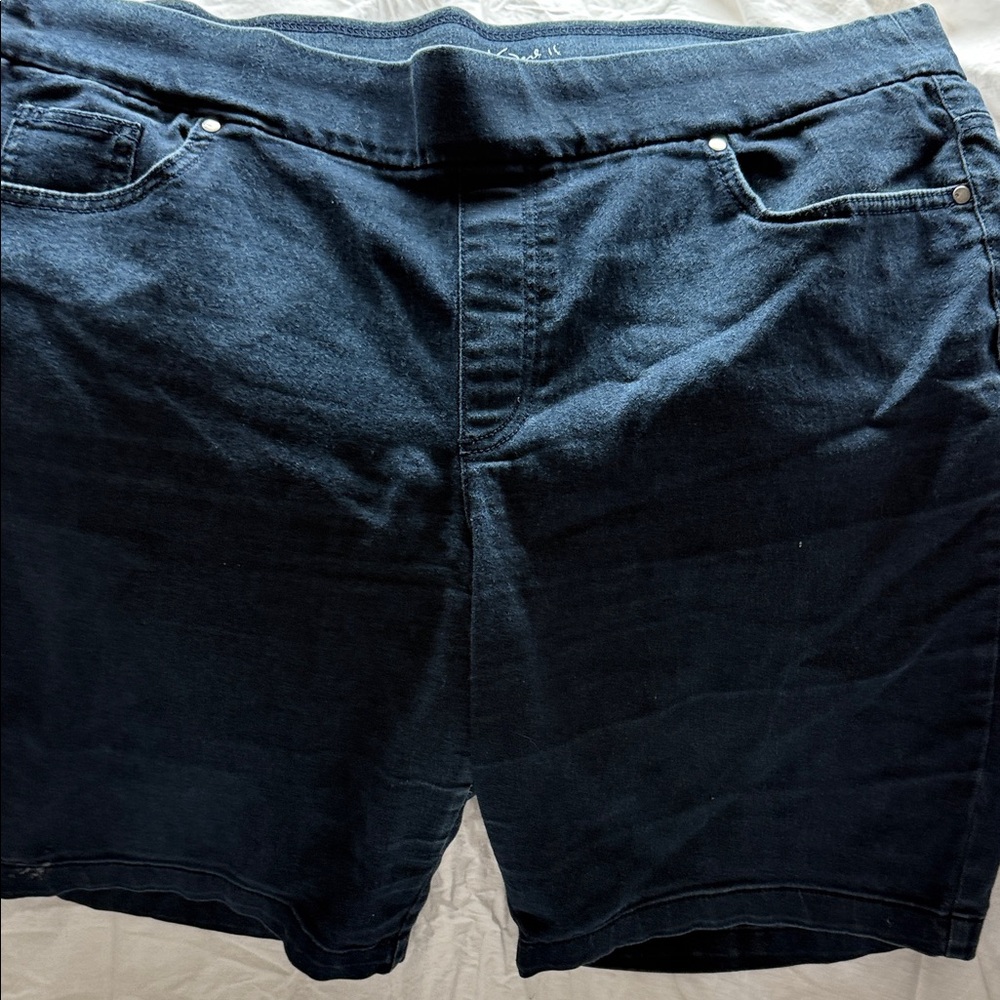 Dark Blue Denim Shorts